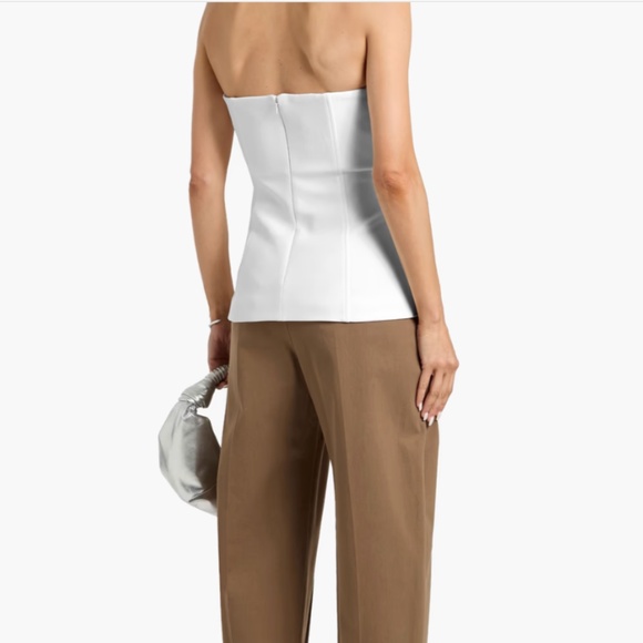 Veronica Beard Forman Bustier Top Off-White - Picture 10 of 10